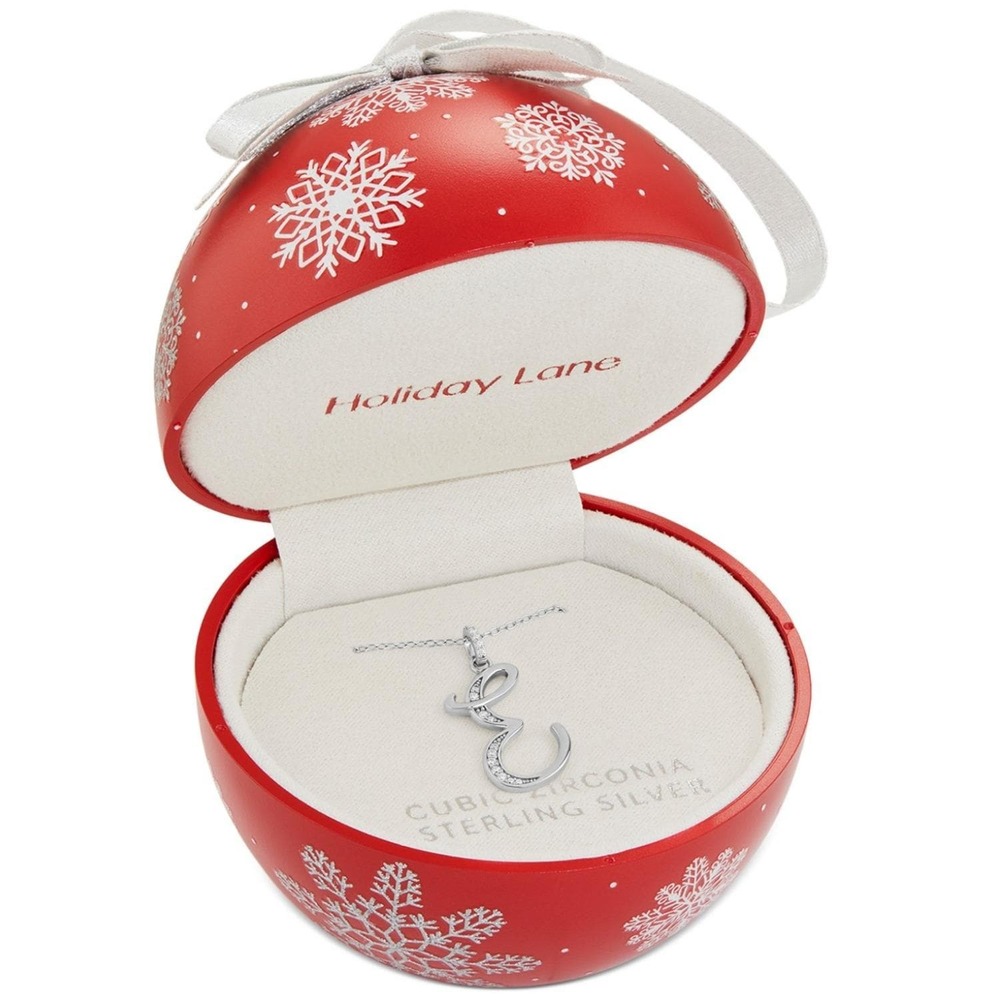 Holiday Lane Cubic Zirconia Infinity Pendant Necklace in Sterling Silver